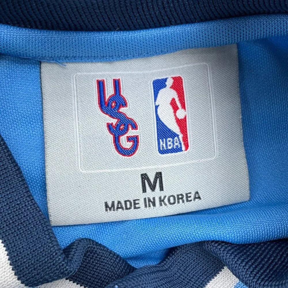 USG NBA Jacket Men Medium Blue LA LAKERS Spell Out‎ Colorblock Zip Y2K VTG